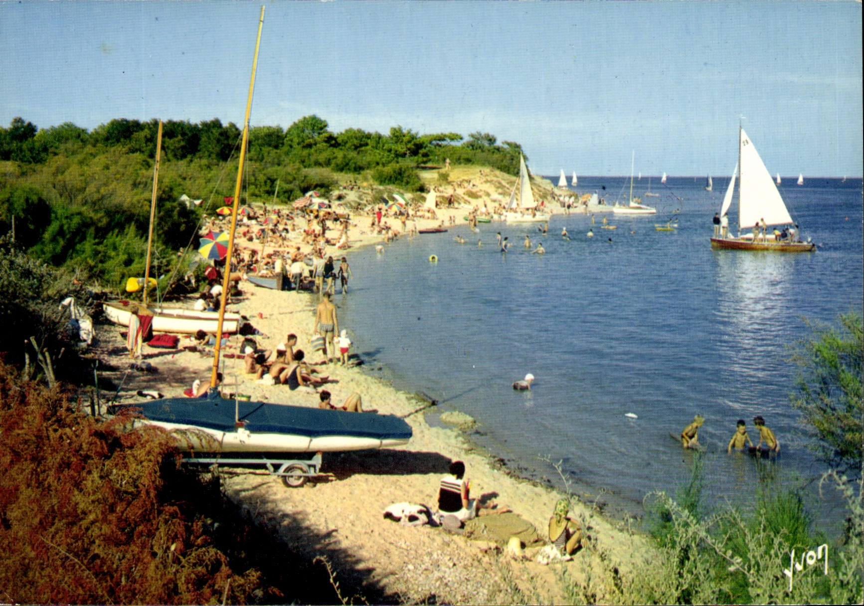 CPM Couleurs et Lumiere de France Ile De Re Charente Maritime La Plage de Trousse Chemise et son boi