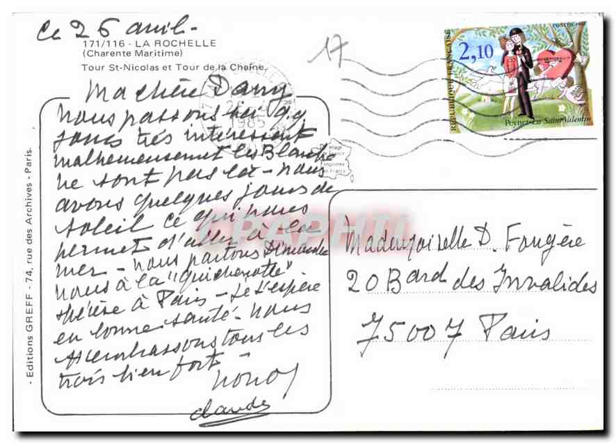 Port de La Rochelle — Tours de la Chaîne et de Saint-Nicolas — Éditions GREFF — Verso