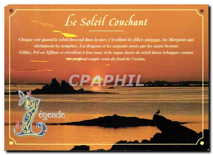 CPM La Legende du Soleil Couchant 