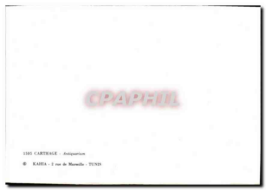 CPM Carthage Antiquarium Kahia rue de Marseille  — Verso