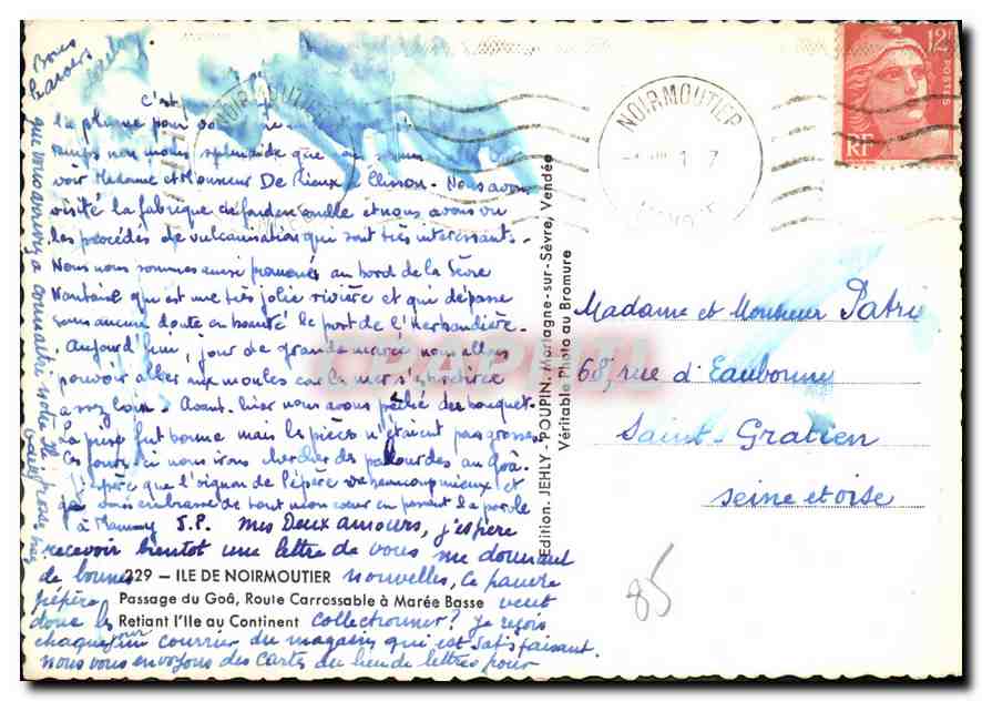 Passage du Goë - Kutschenweg bei Ebbe — Édition Jehly, n° 85 — Rückseite