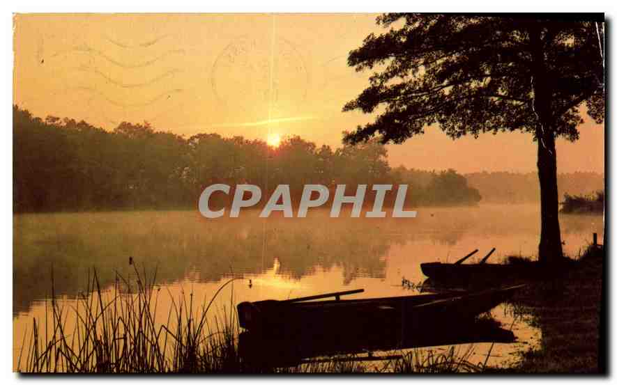 CPM Visage des Landes Matin d'Automme sur l'Etang d'Uza 