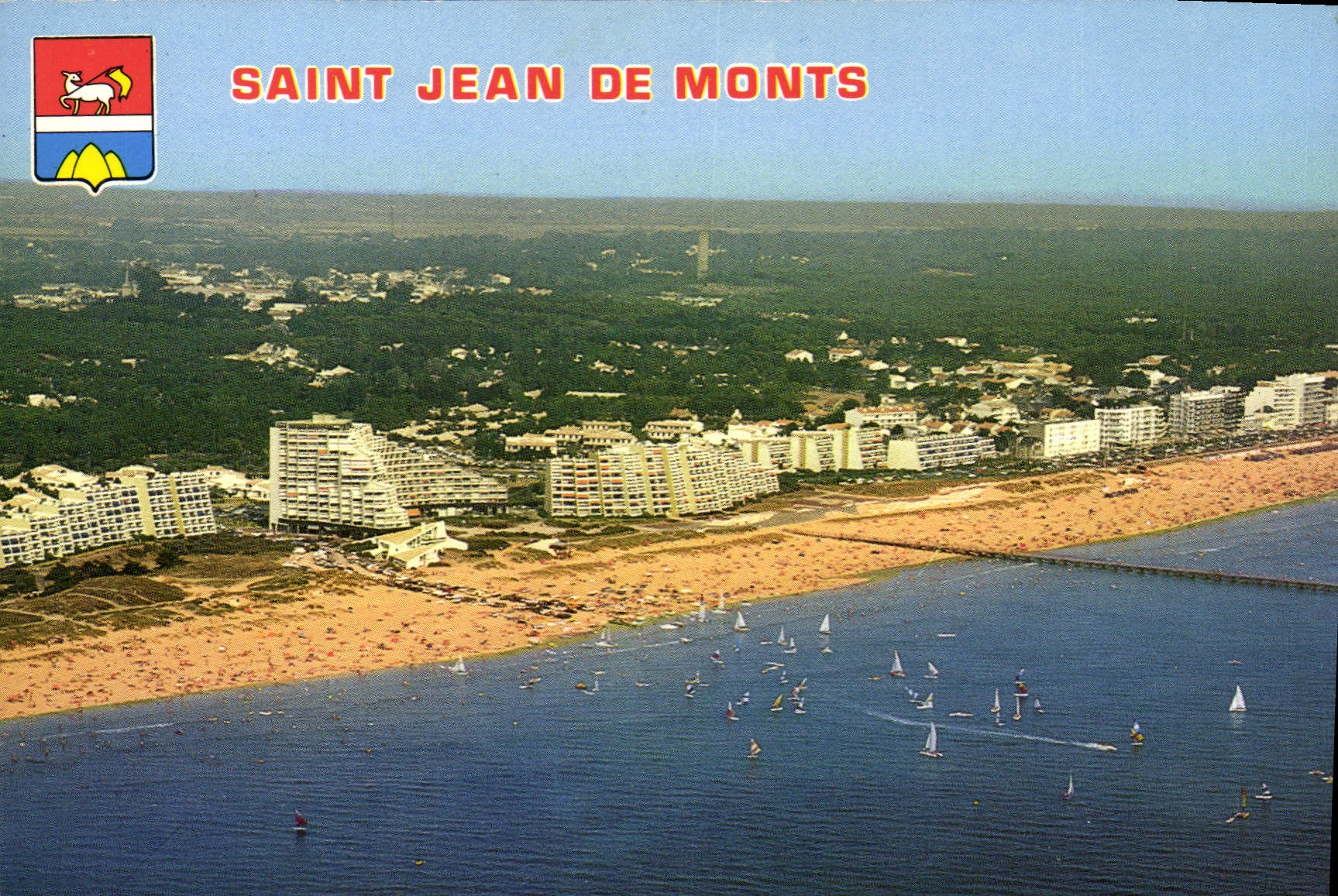Saint Jean de Monts — Vue d'ensemble — La Plage et les Immeubles — Éditeur Artaud Frères