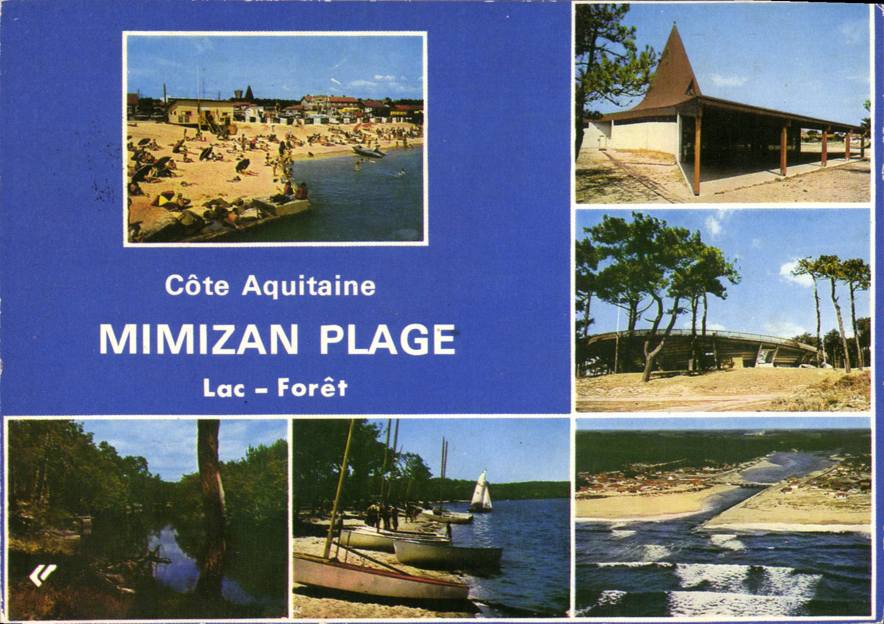 CPM Cote Aquitaine Mimizan Plage Lac Foret 