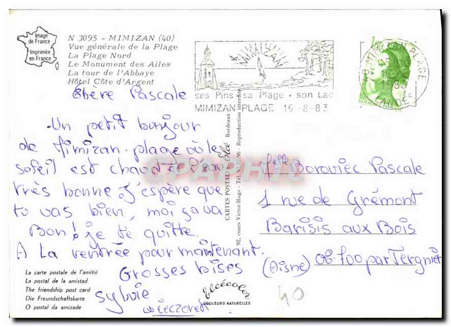 CPM Mimizan Vue generale de la Plage  — Rückseite
