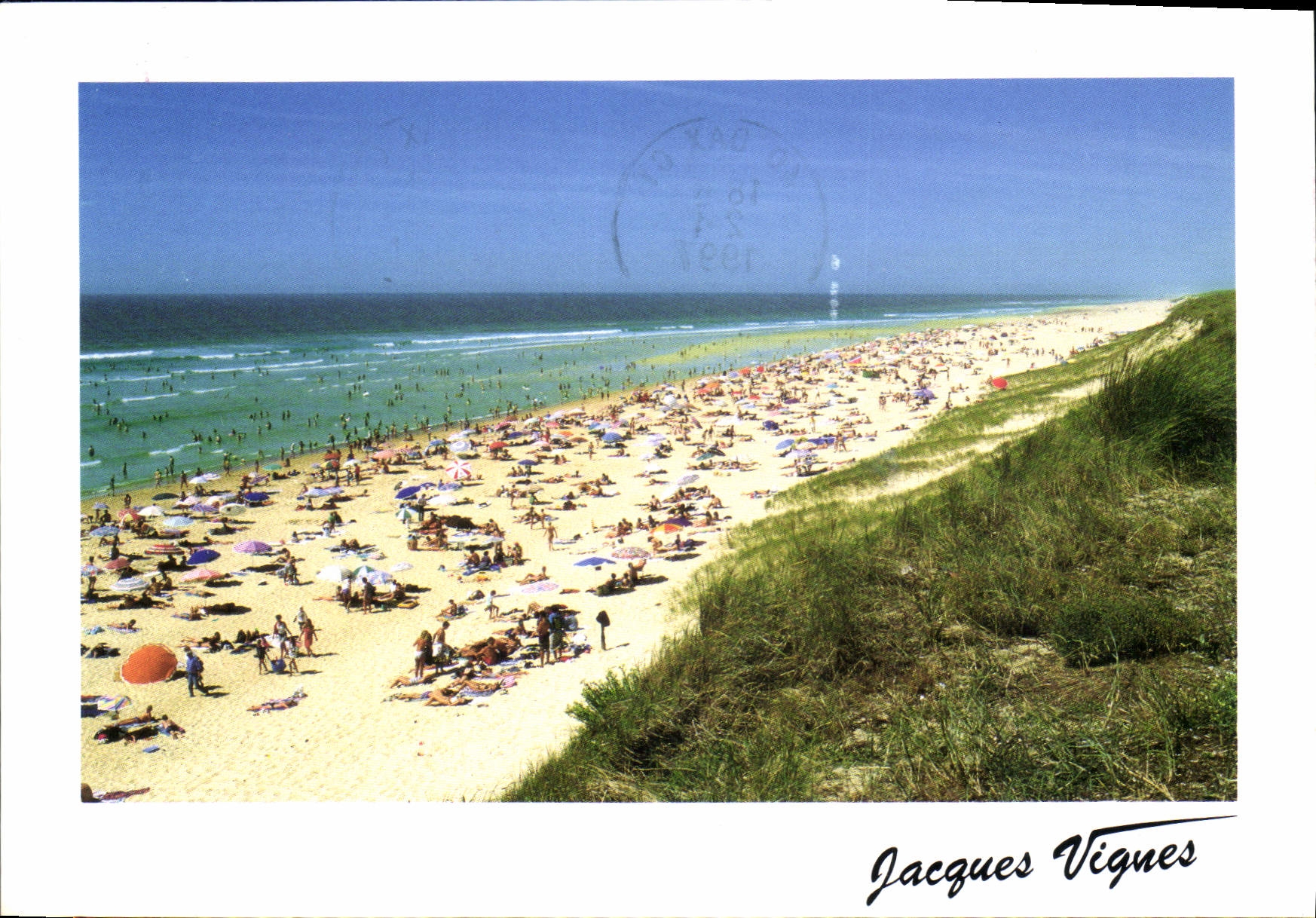CPM Visage des Landes Cote Aquitaine Plage de l'Ocean Atlantique 