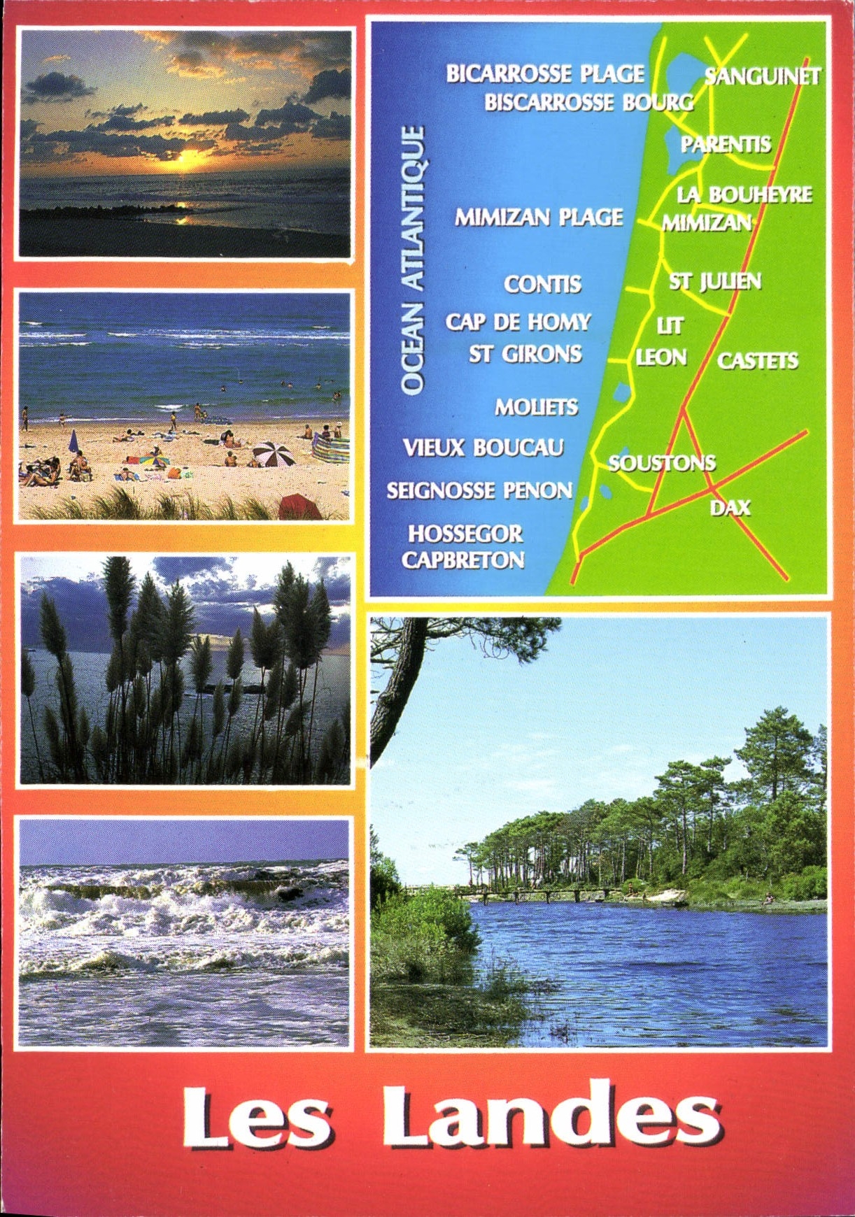 CPM Visage des Landes Cote Aquitaine Les Plages Landaises de l'Ocean Atlantique 