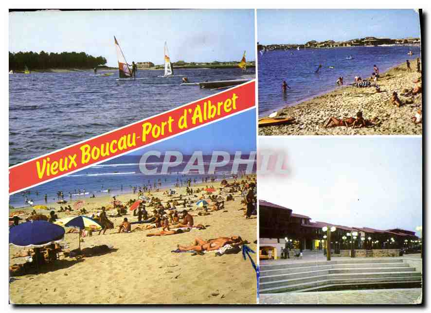 CPM Sur la Cote Sud des Landes Vieux Boucau Port d'Albert Planche a voile