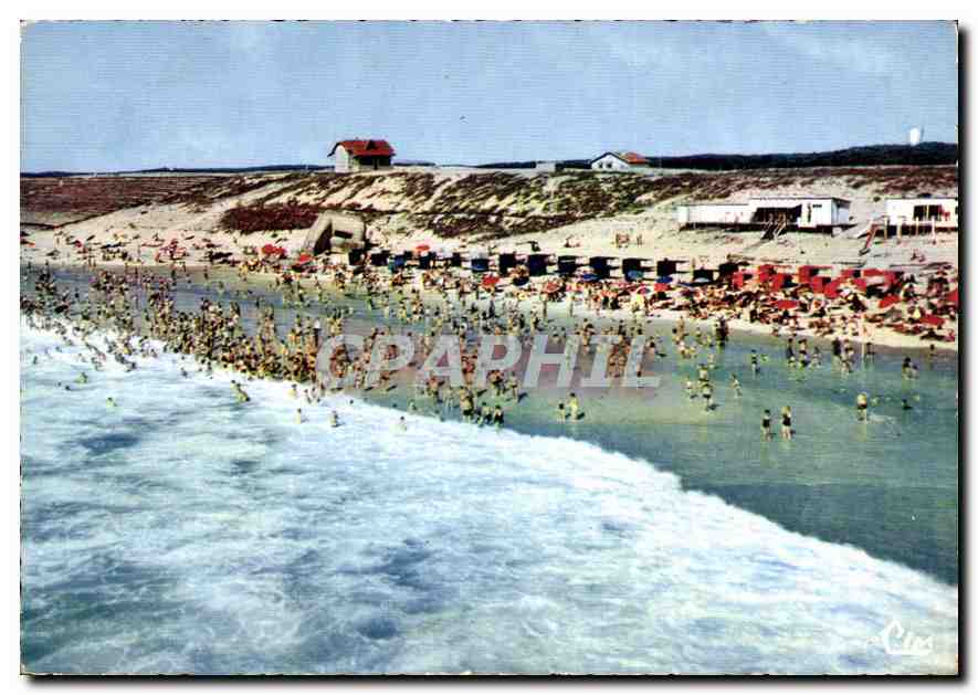 CPM Biscarrosse Plage Landes Vue aerienne La Grande Plage de sable fin 
