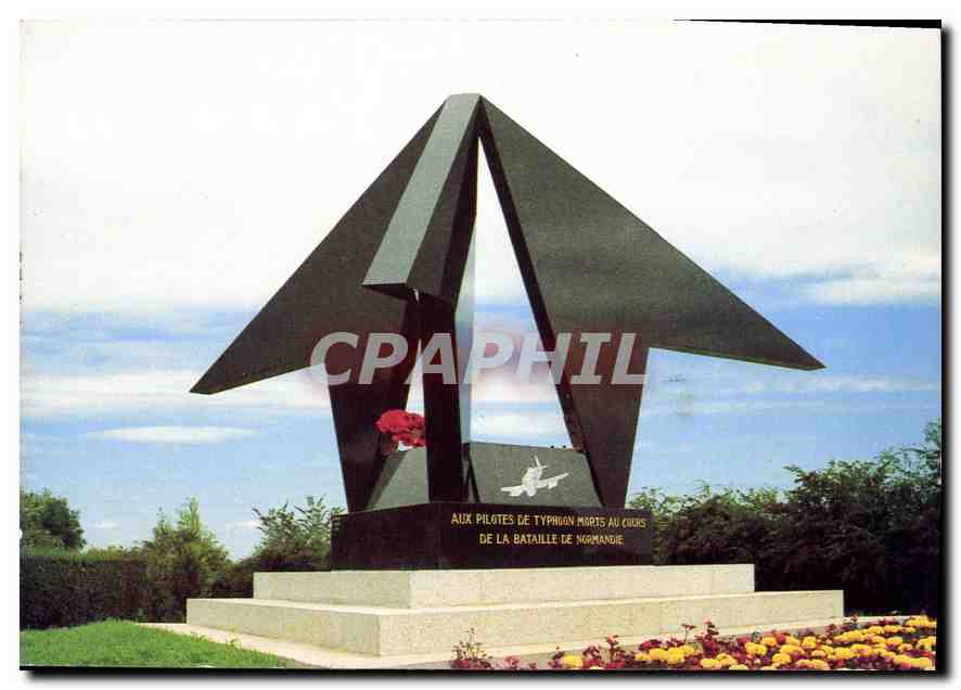 CPM Normandie France Noyers Bocage Calvados Monument erige a la memoire des pilotes de Typhoon