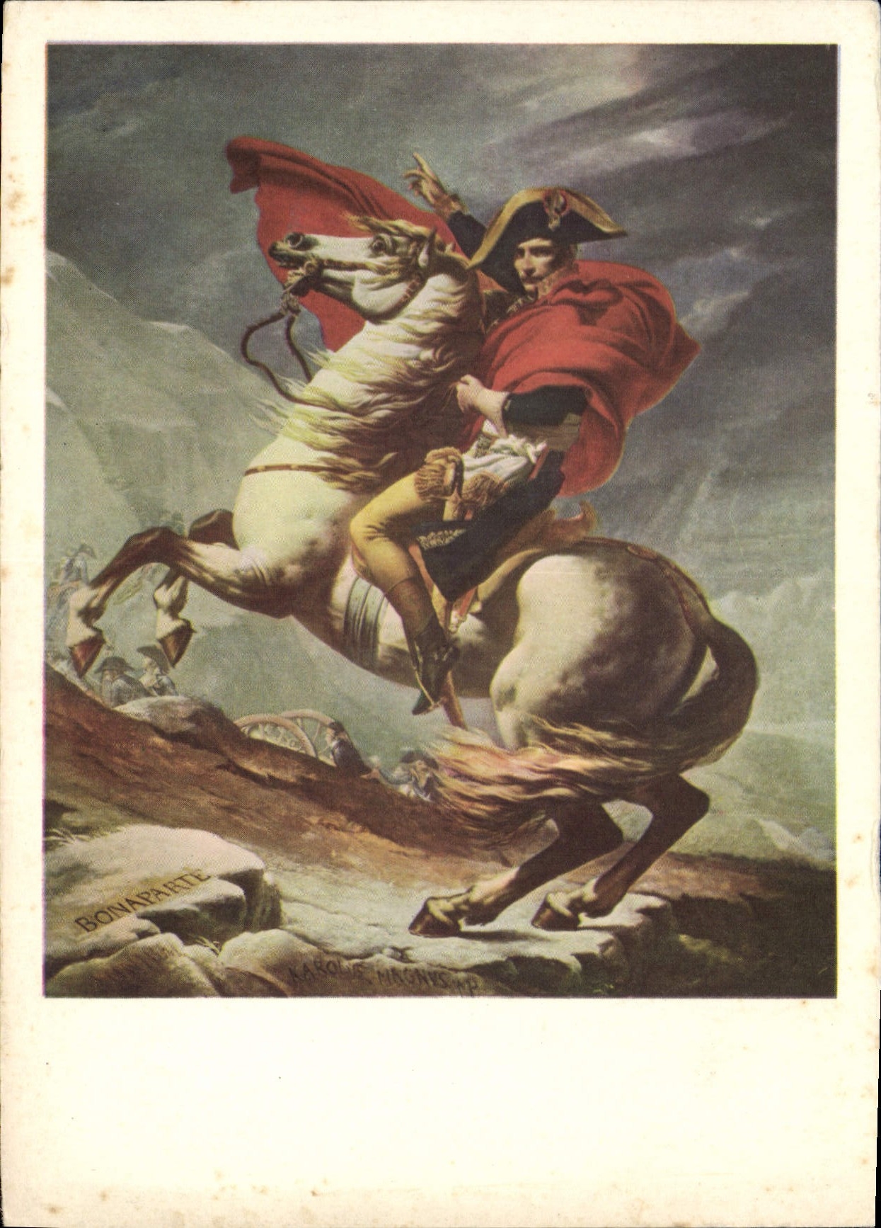 CPM Peinture Francaise Louis David Le Premier Consul passe les Alpes 