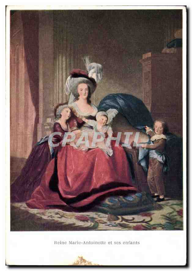 CPM Reine Marie Antoinette et ses enfants 