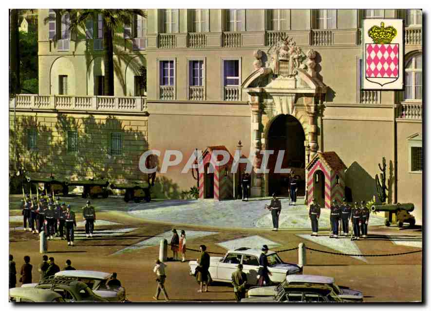 Palais du Prince — La relève de la Garde — L. LARCAN - Imprimeur-Éditeur