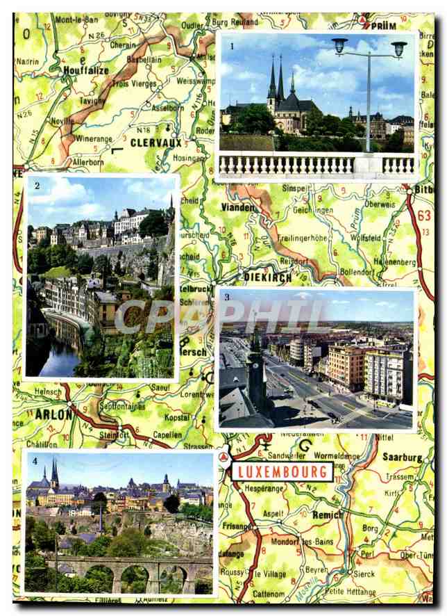 CPM Luxembourg Pont Adolphe et Cathedrale 