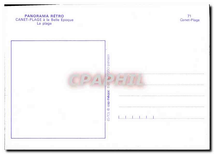 CPM Cote Vermeille Canet Plage Pyrenees Orientales La Plage  — Rückseite