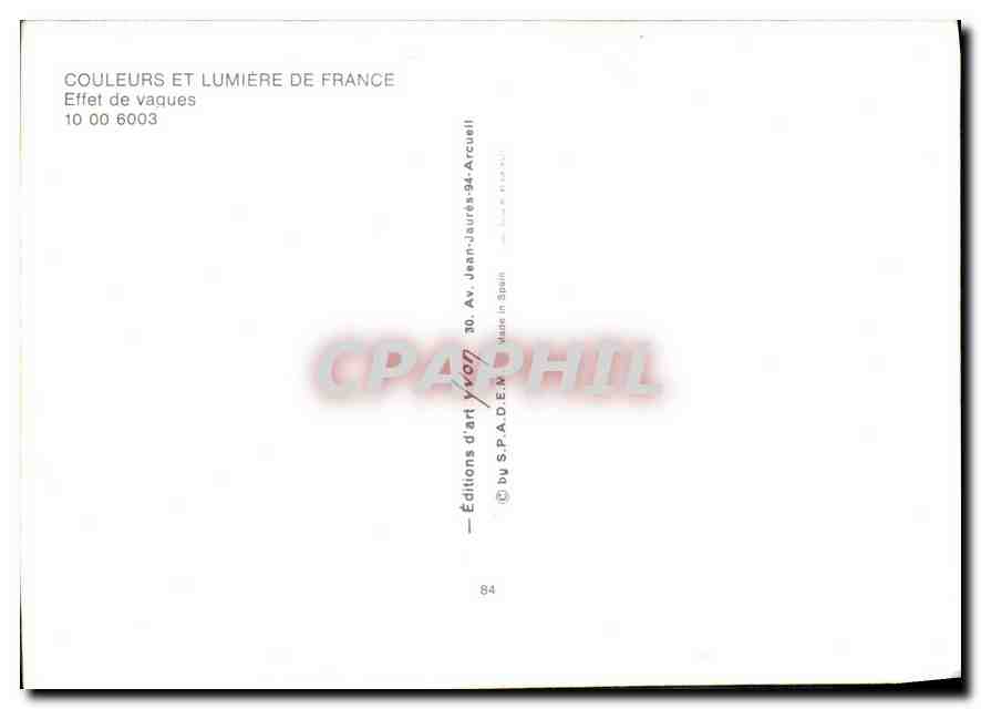 CPM Couleurs et Lumiere de France Effet de vagues  — Rückseite