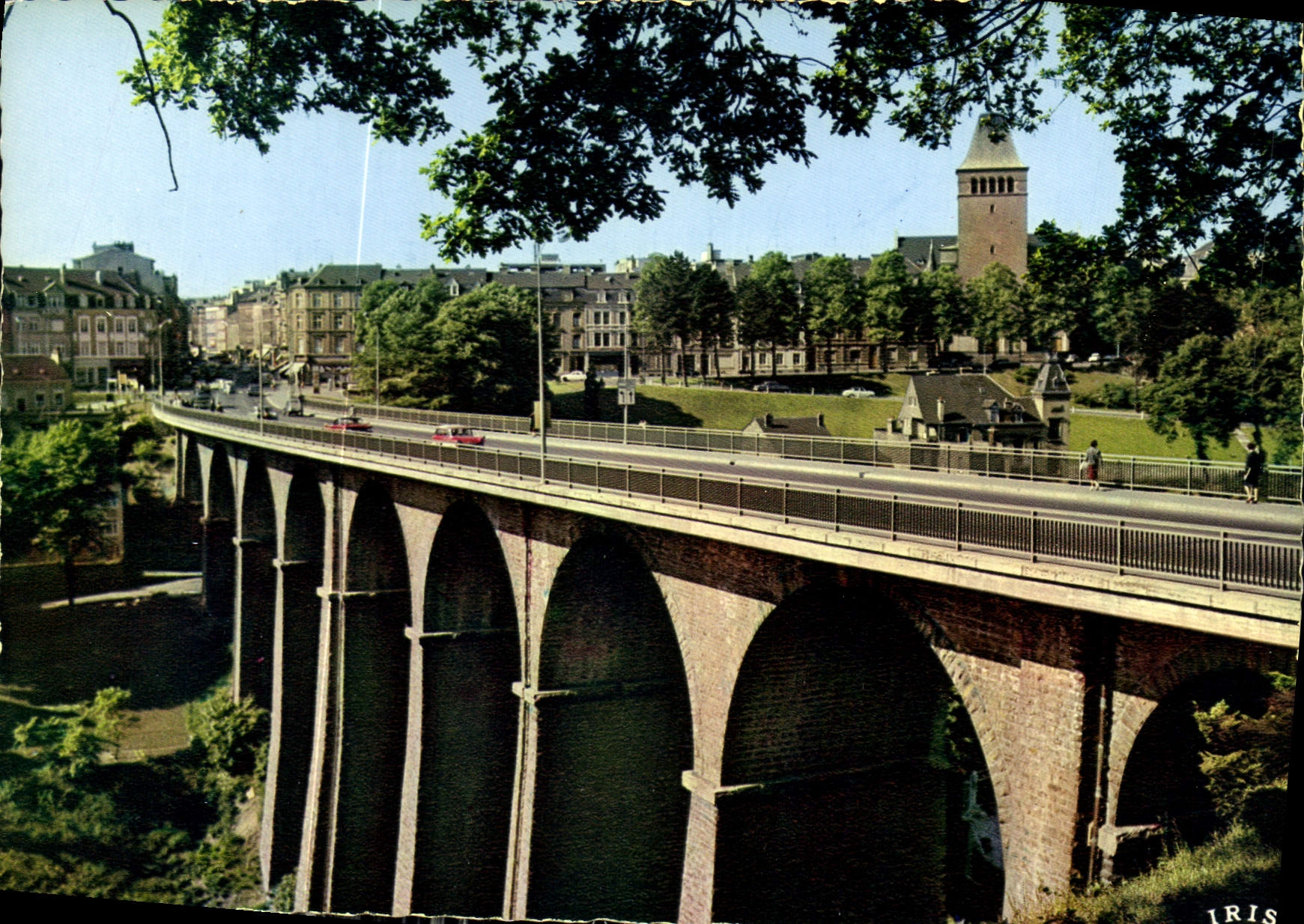CPA Luxembourg le Viaduc dit Passerelle 1859 a 1861 a l'avenue de la Gare 