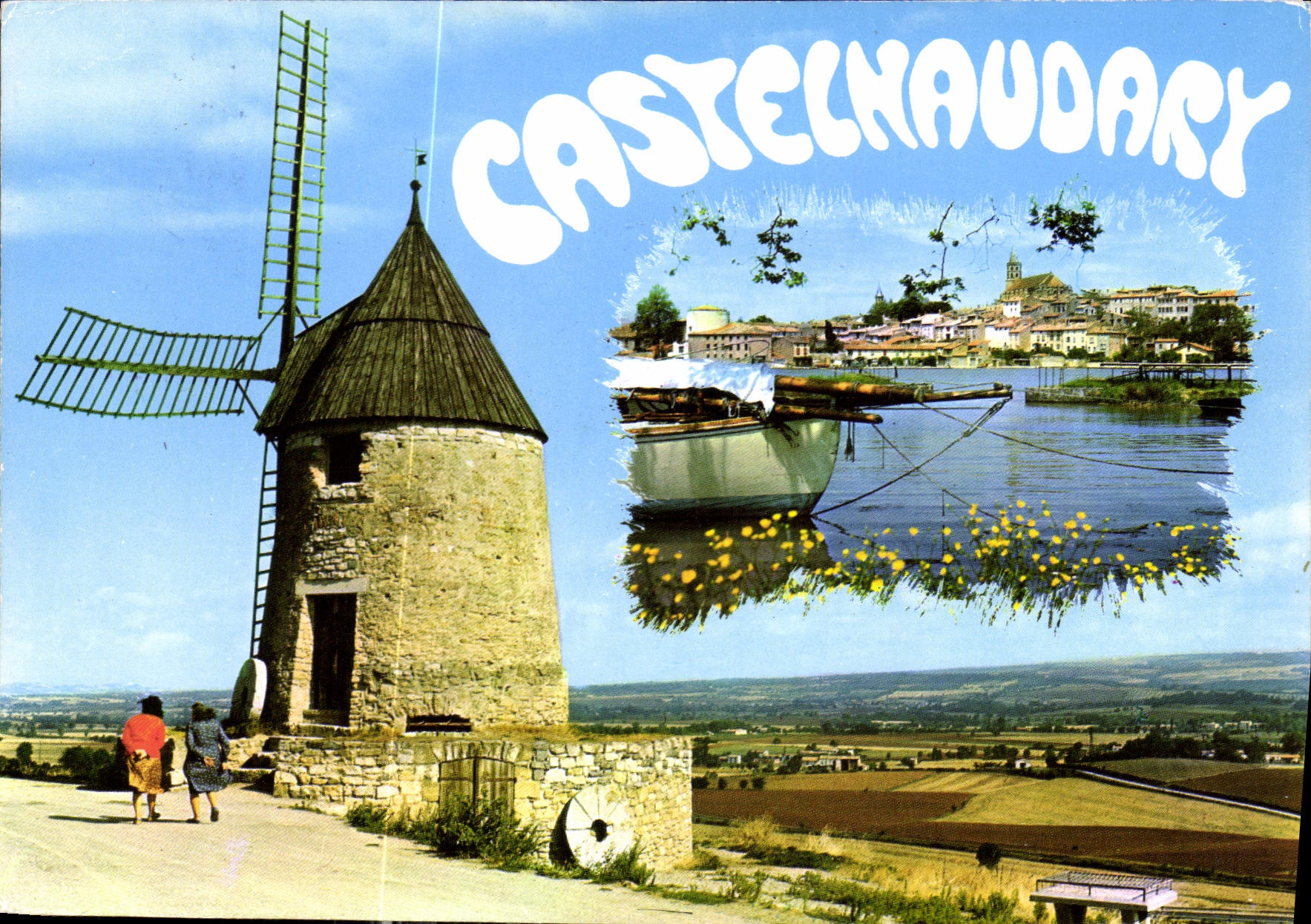 CPA Castelnaudary le Vieux Moulin de Cugaret le Grand Bassin 