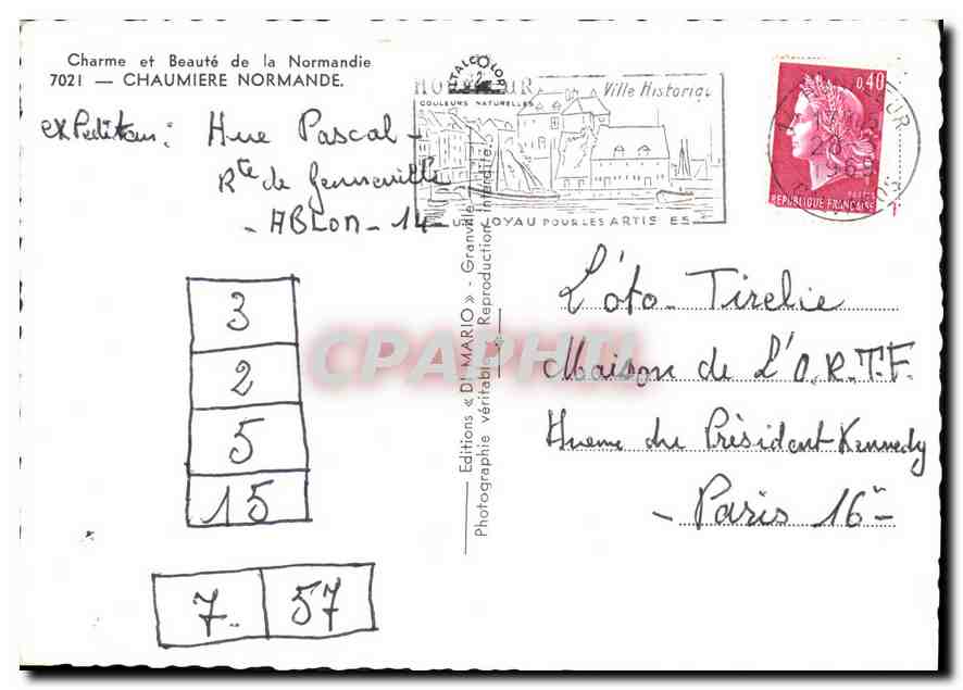 CPA Charme et Beaute de la Normandie Chaumiere Normande  — Rückseite
