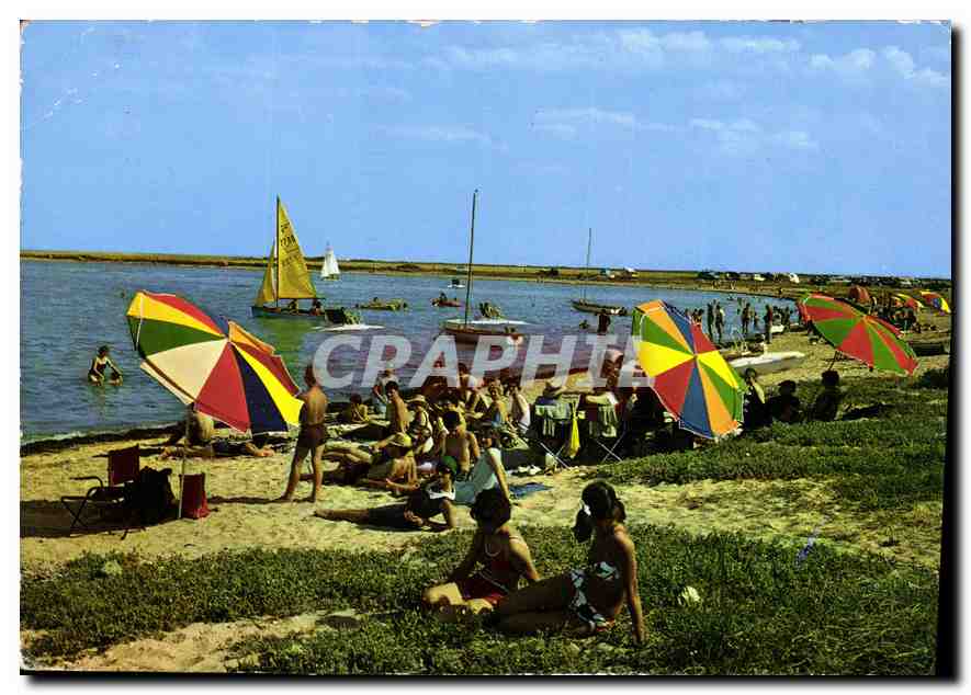 CPM Camping de la Madone Penvins Sarzeau Morbihan une des plages de la Pointe de Penvins
