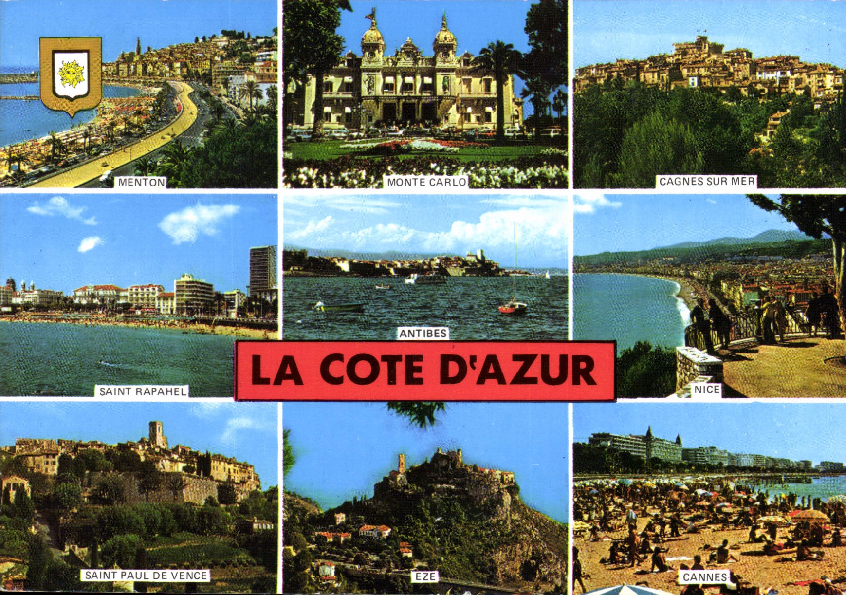 La Côte d'Azur — Monté Carlo, Menton, Cannes, Nice, etc. — Éditions Photoguïy BA 122