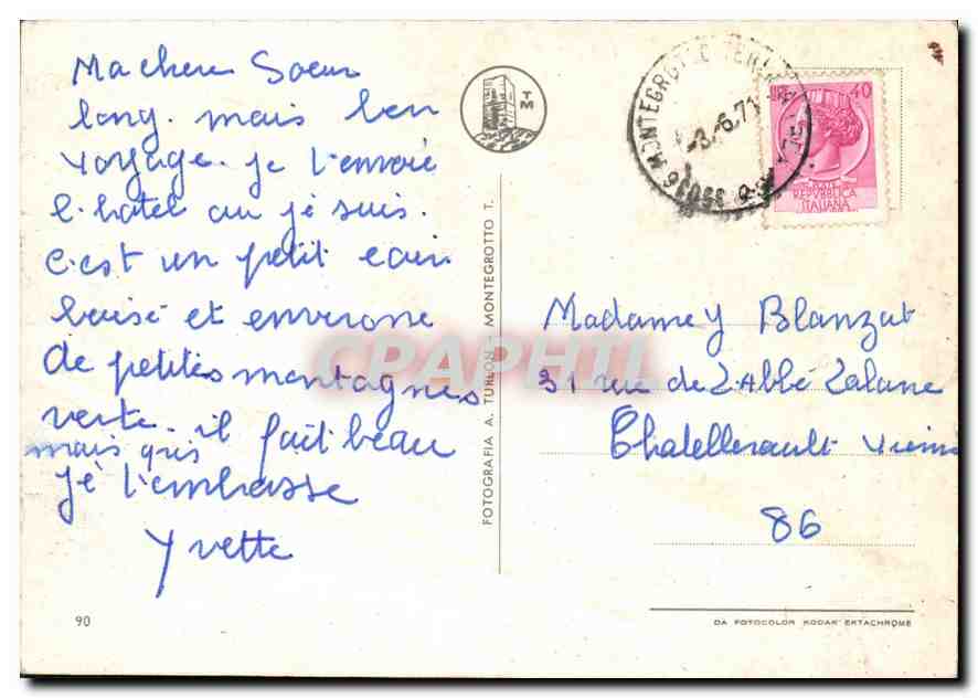 CPM Montegrotto Terme Hotel Mioni Stazione  — Verso