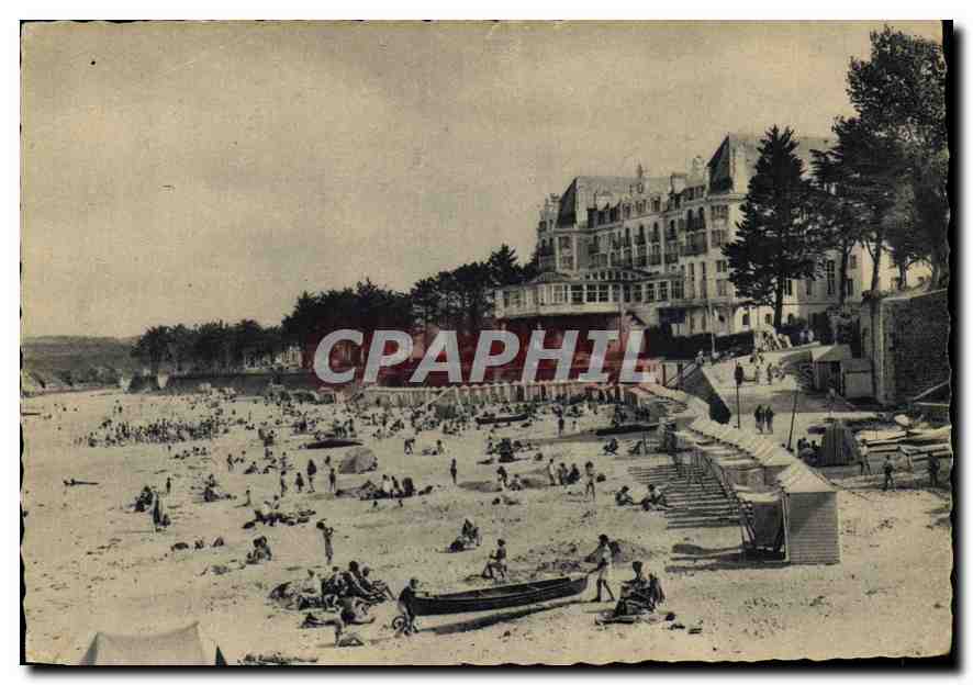 CPM St Lunaire la plage et le Grand Hotel 
