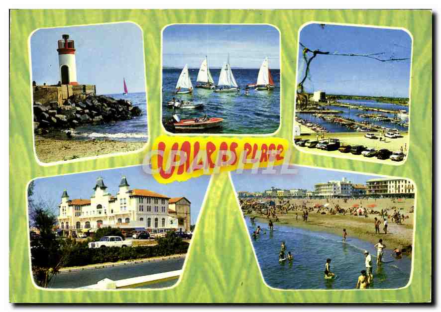 CPM Valras Plage le Phare le Casino le Port la Plage 