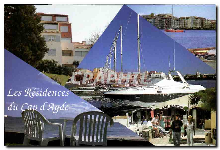 CPM Bureau Lagrange Geci Vacances Batiment les Roches Rouges Rue des Vaisseaux Cap d'Agde 