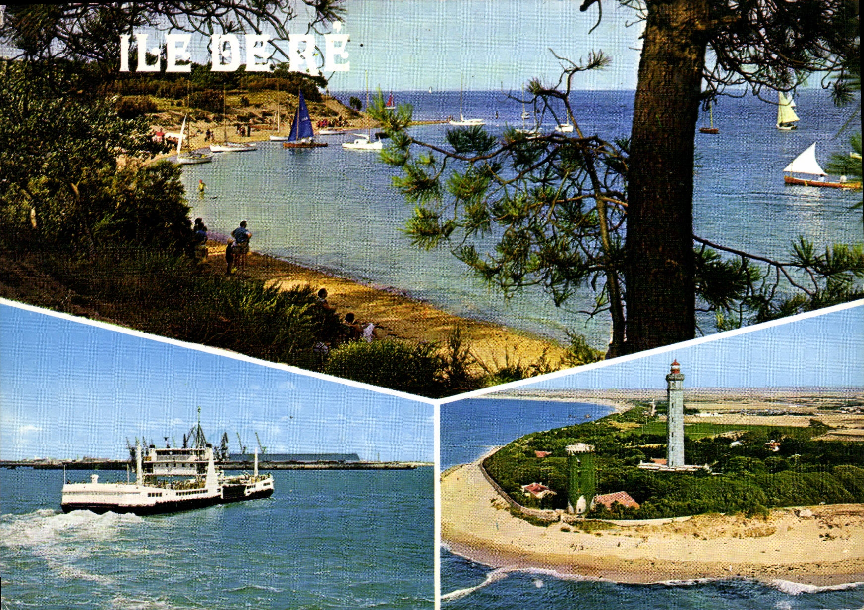 CPM Ile de Re Ch Mme Anse de trousse Chemise Bac Re Continent Phare des Baleines 