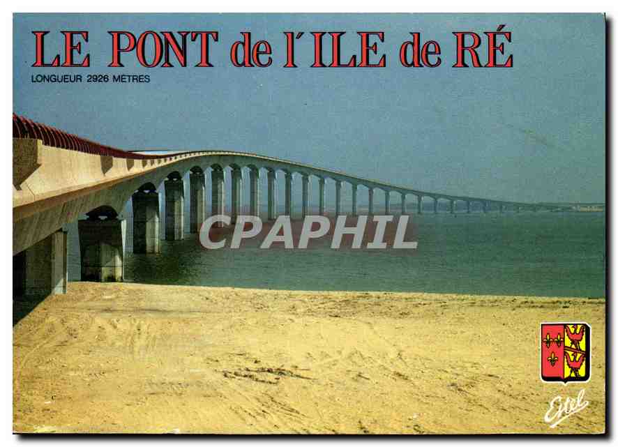 CPM La Cote Atlantique Ile de re Charente Maritime le Pont construit en 1987 1988 sur 28 Piles 