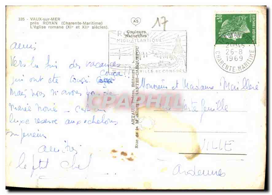 CPM Vaux sur Mer pres Royan Charente Maritime l'eglise romane XI et XII siecle  — Back