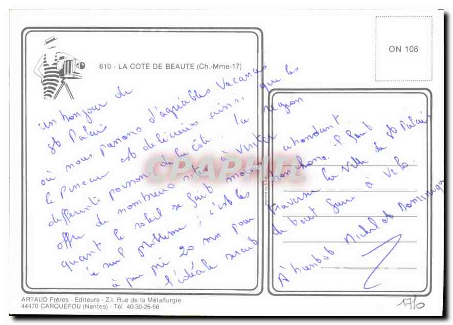 CPM La Cote de beaute Ch Mme  — Rückseite