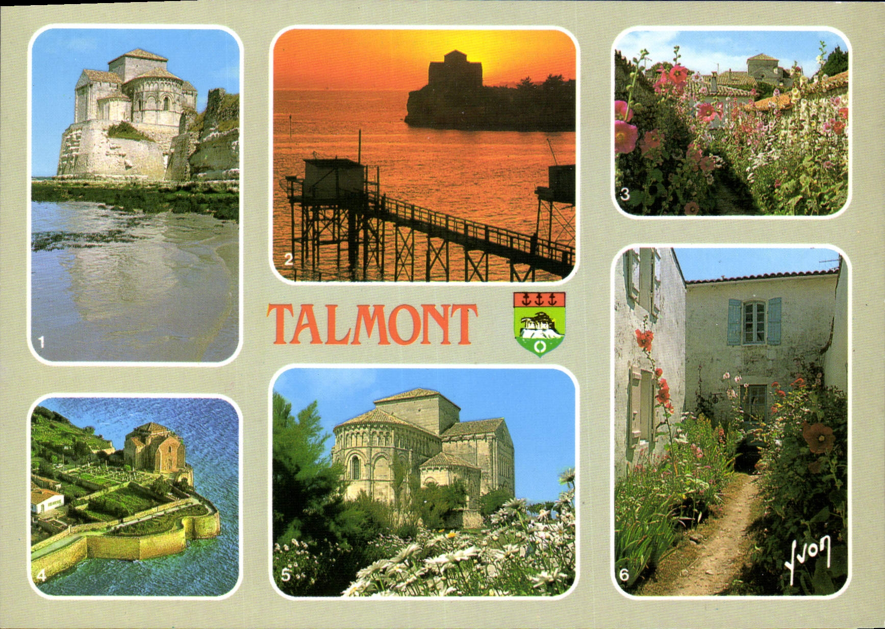 CPM Talmont Charente Maritime l'eglise Sainte Redegonde Ruelle Fleurie vue aerienne vu du ciel par A