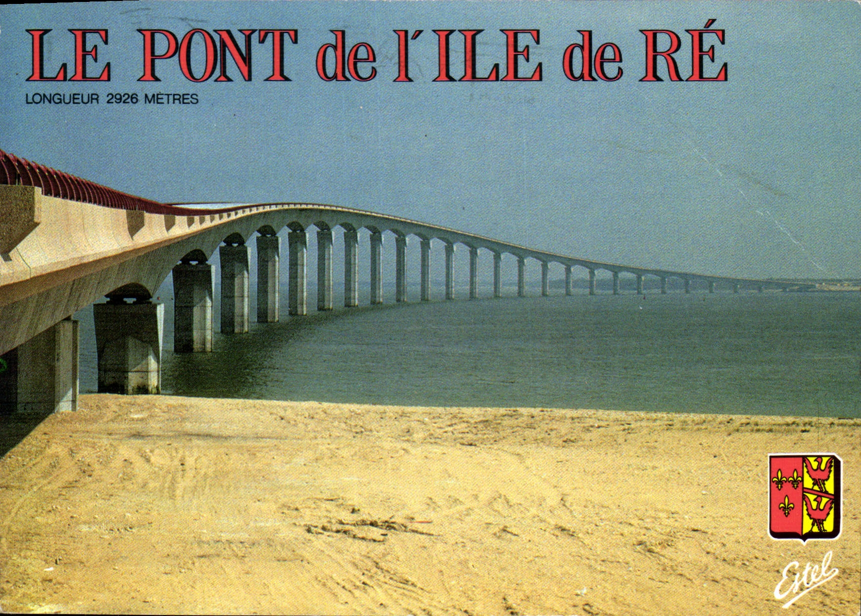 CPM La Cote Atlantique Ile de Re Charente Maritime le pont construit en 1987 1988 sur 28 piles 