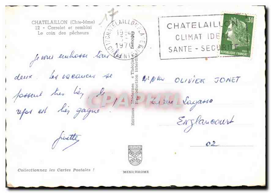 CPM Chatelaillon Chte Mme Carrelet et remblai le coin des Pecheurs  — Back