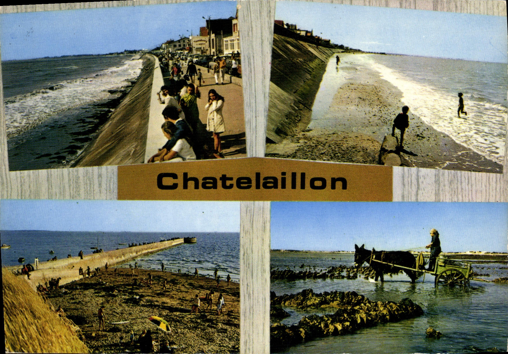 CPM Chatelaillon Charente Maritime le Remblai et les Baucholeurs 