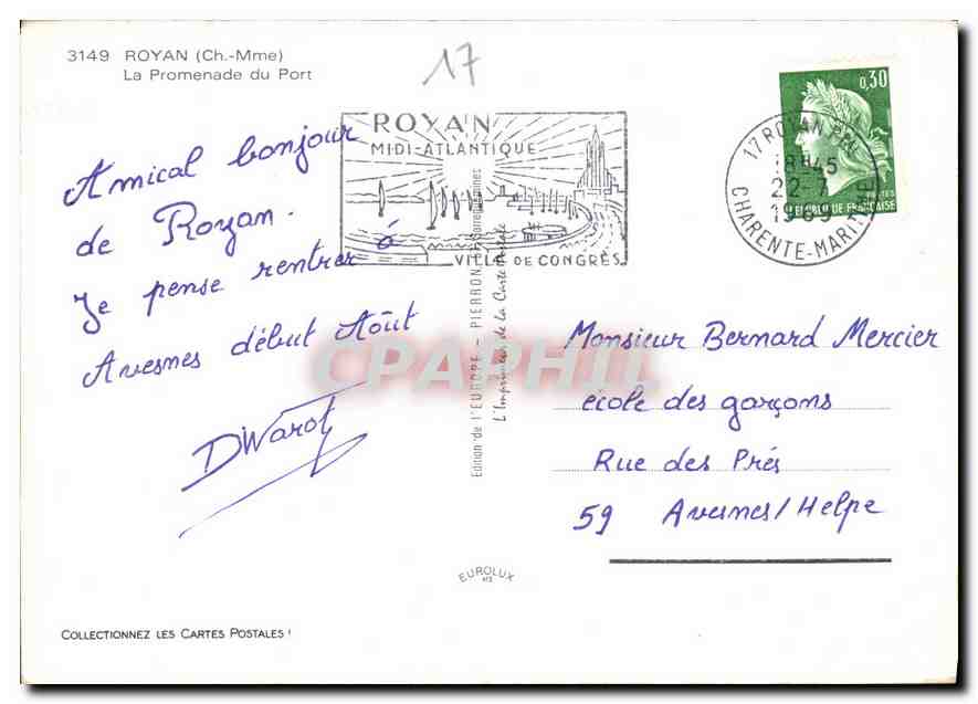 CPM Royan Ch Mme la Promenade du Port  — Rückseite