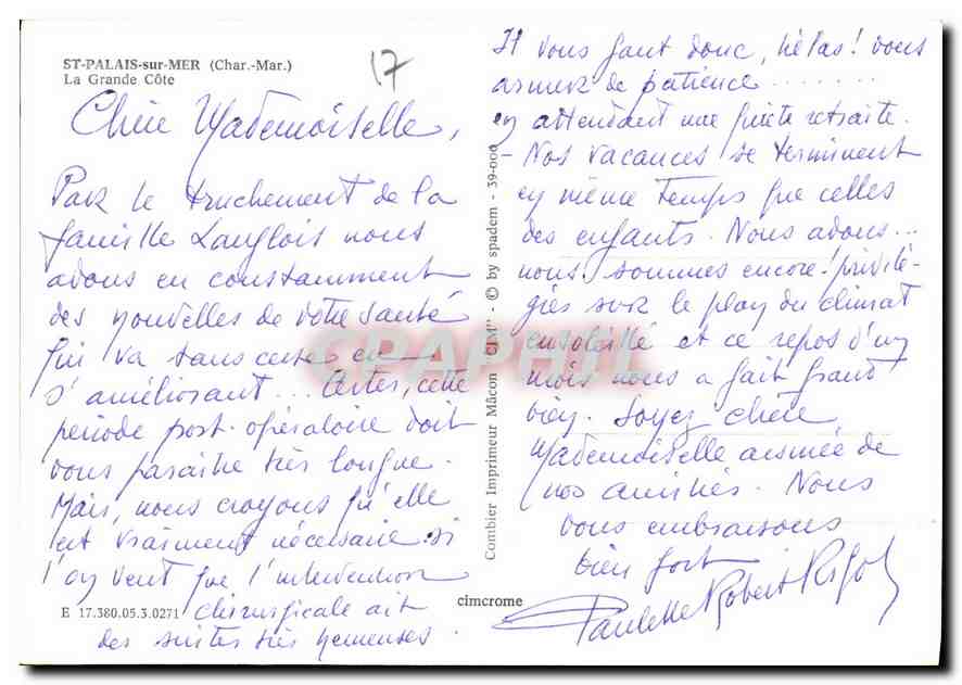 Plage de Saint-Palais-sur-Mer — vue animée — Cinq — Rückseite