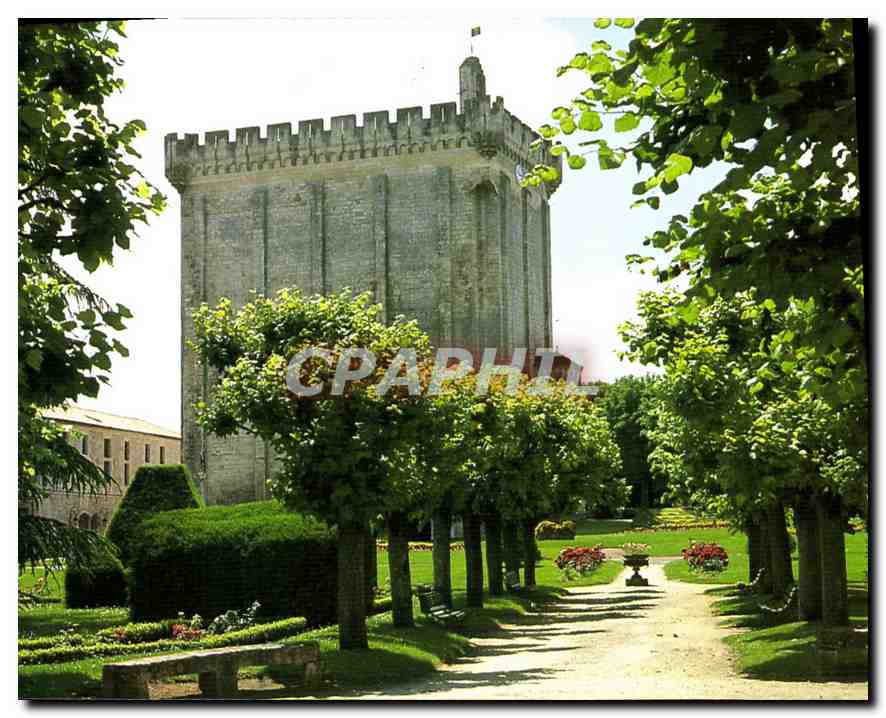 CPM Pons le Donjon vu des jardins 