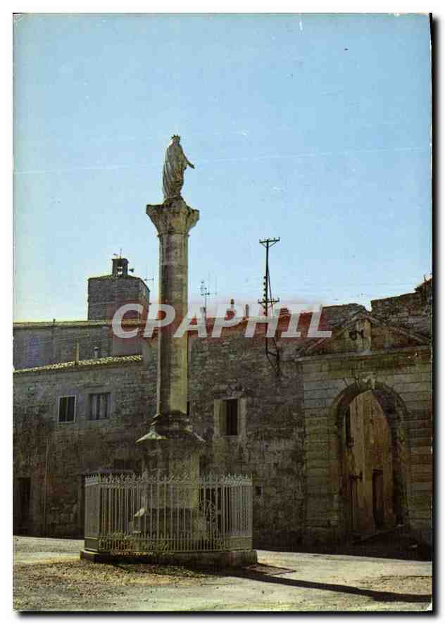 CPM Poussan Herault la Vierge et le porche 