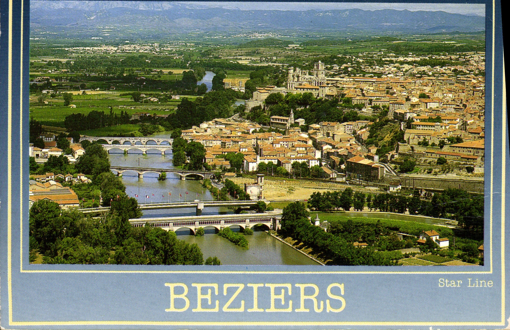 CPM Beziers Herault vue panoramique aerienne sur la Ville 