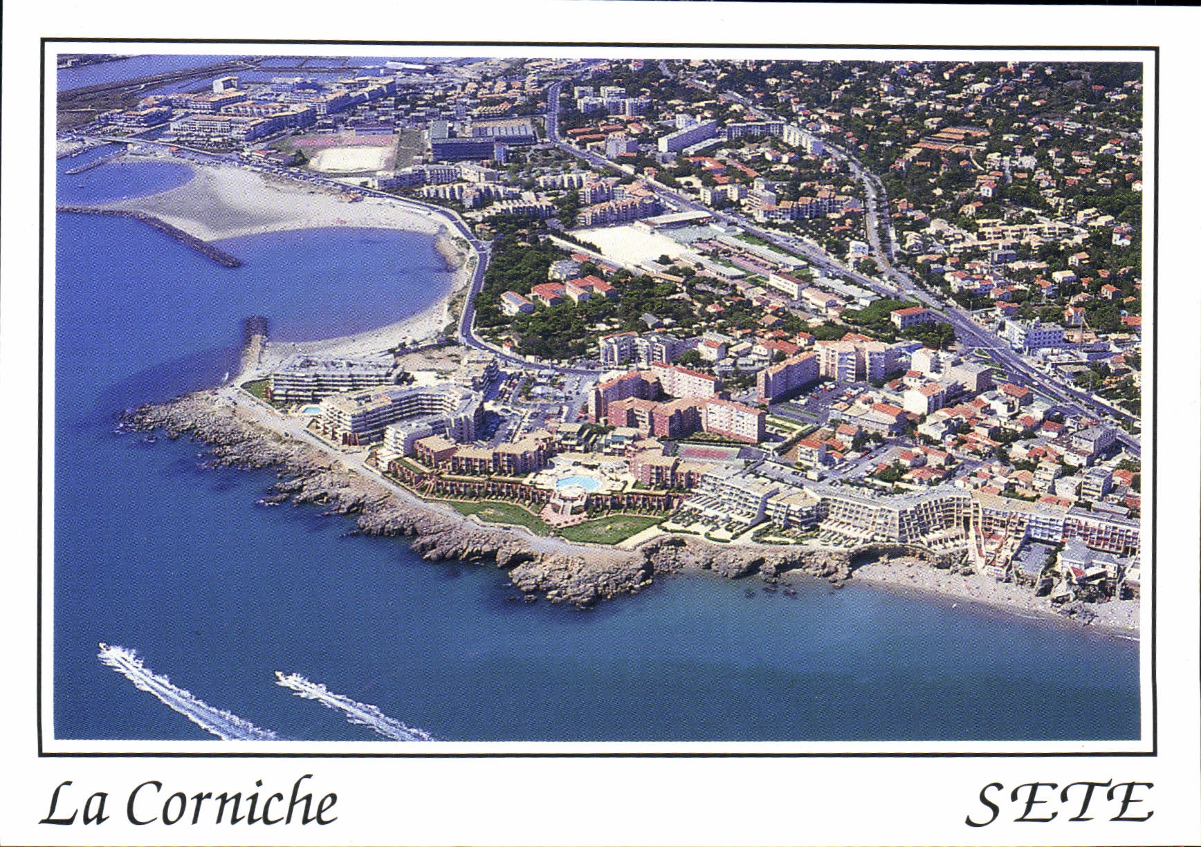 CPM Sete Herault France vue aerienne de la Corniche 