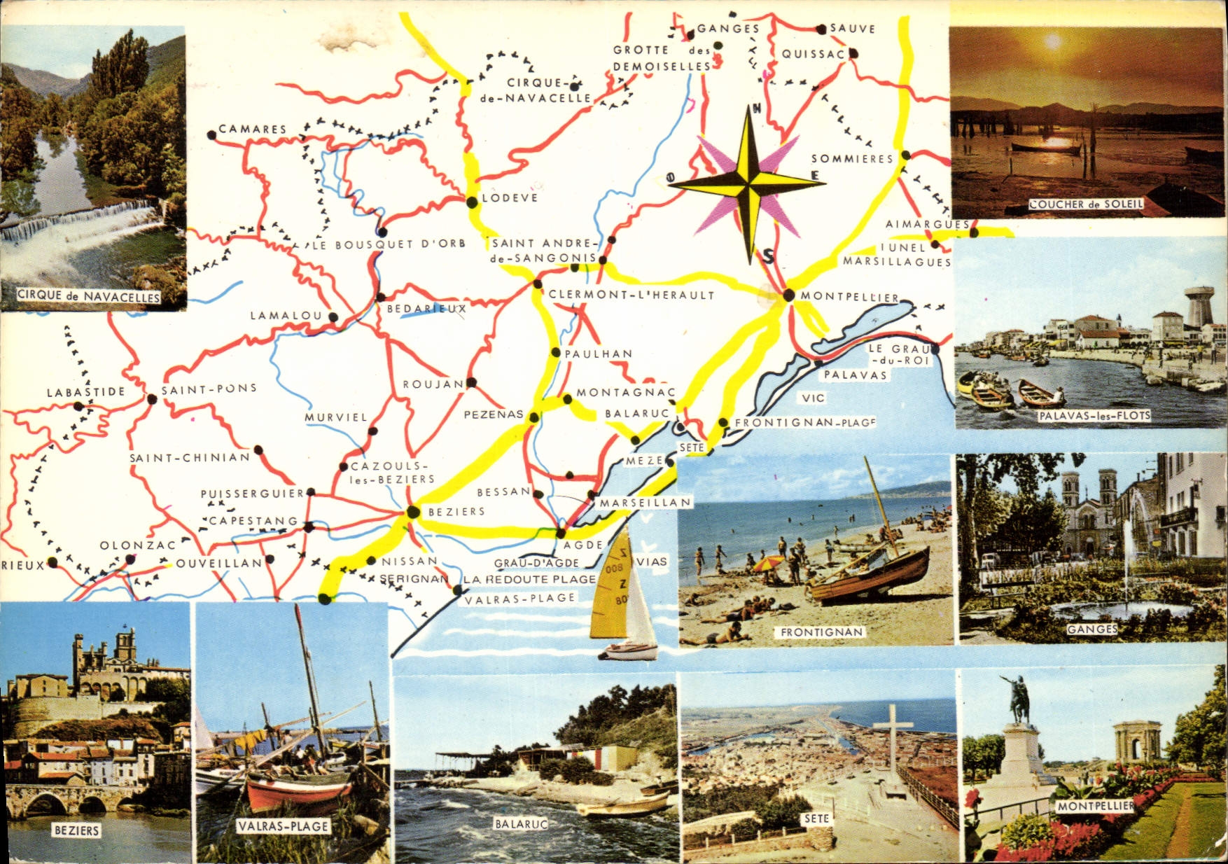 CPM Le departement de l'Herault et ses circuits touristiques 