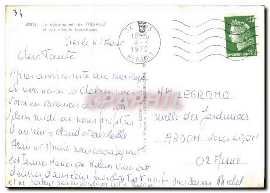 CPM Le departement de l'Herault et ses circuits touristiques  — Back