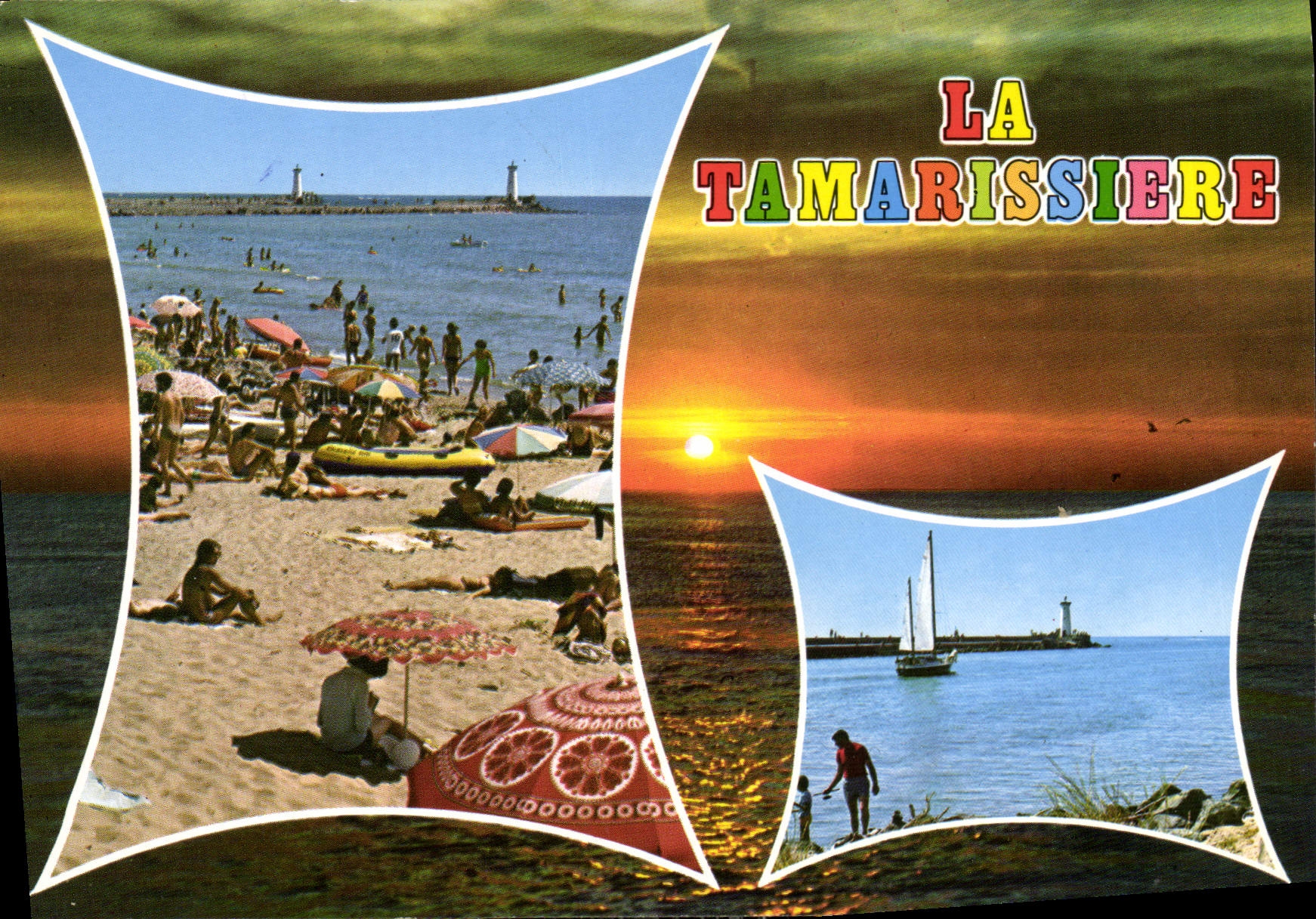 CPM En Parcourant la Cote Mediterraneenne la Tamarissiere Herault 