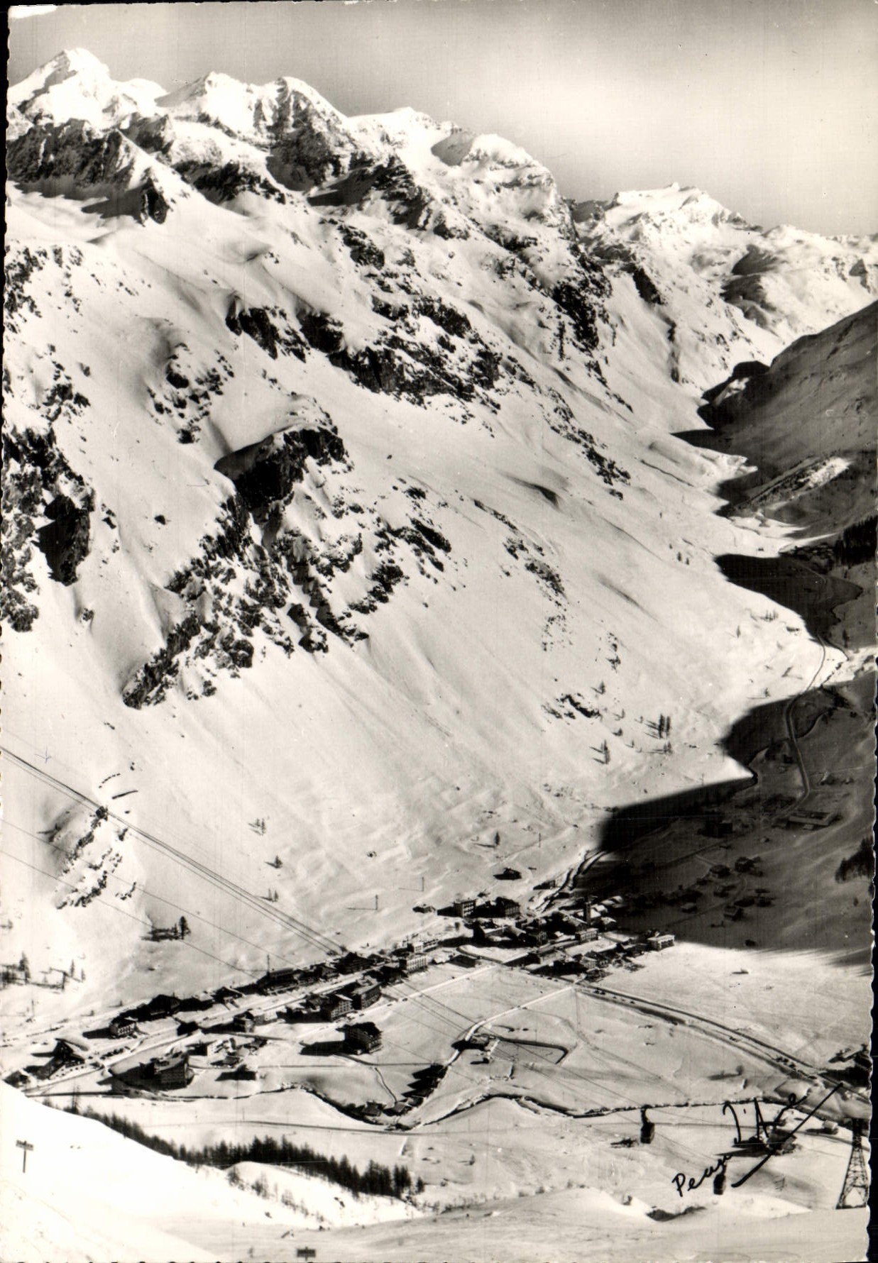 CPA Val d'Isere vu de la Piste Campetition 