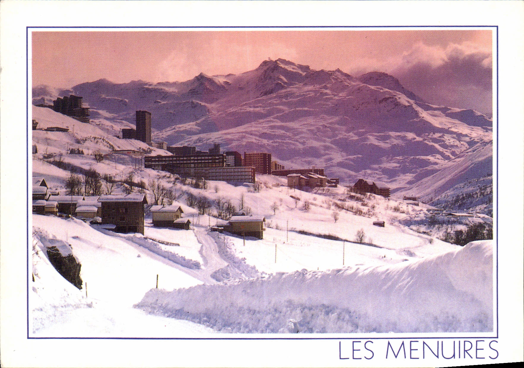 CPM Les Menuires Savoie France vue generale de la station les 3 Vallees le plus garnd domaine skiabl