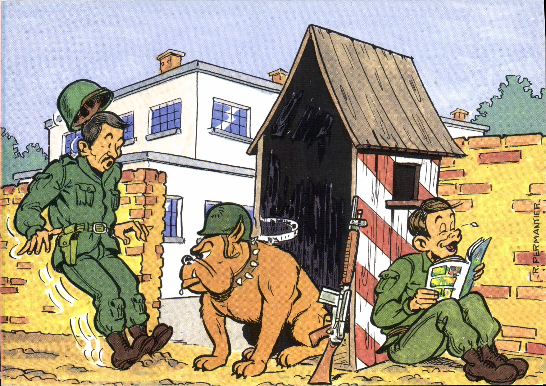 CPM Soldat Militaria Chien Molosse
