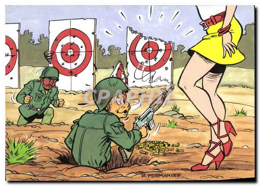 CPM Soldat Militaria Pin Up Femme
